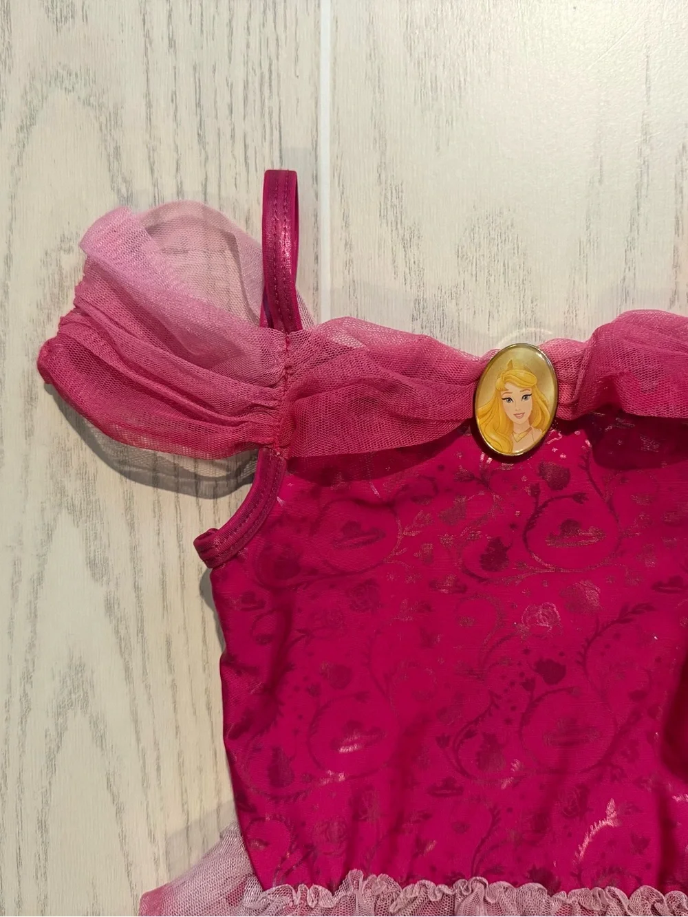 Disney Parks Princess Aurora Girls 3 Pink Tutu One Piece Swimsuit